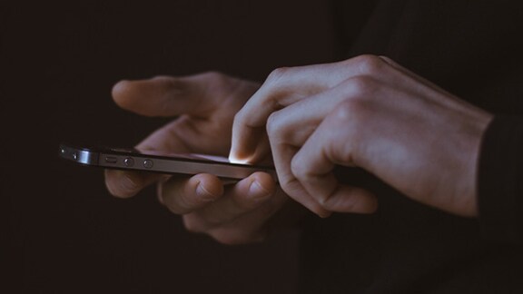 Person using Mobile