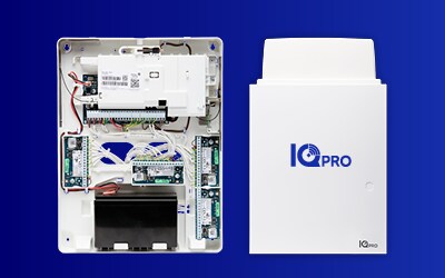 IQ Pro with blue background