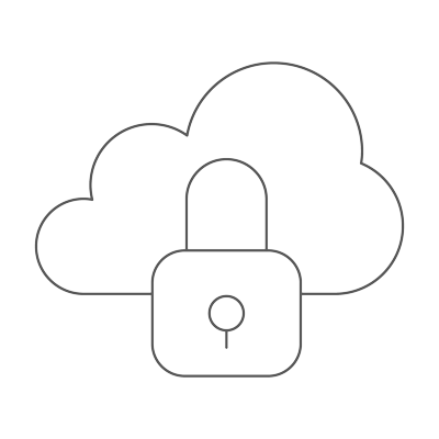 Cloud with lock icon